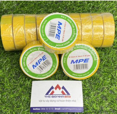 Băng keo điện MPE BKY-20 màu vàng 20 yard