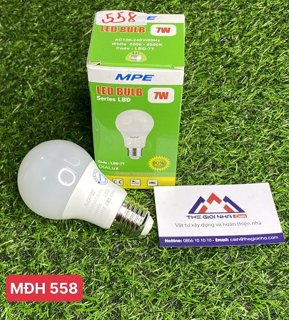 Bóng đèn Led Bulb 7W MPE LBD-7T, ánh sáng trắng