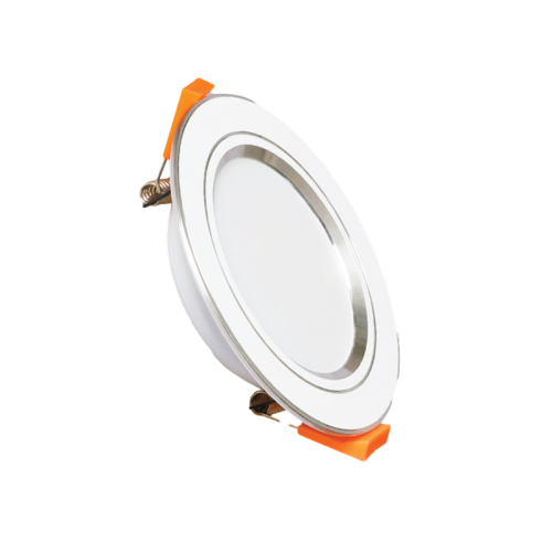 Đèn LED Downlight MPE 12W DLB-12N viền bạc, ánh sáng trung tính, loại tròn âm trần